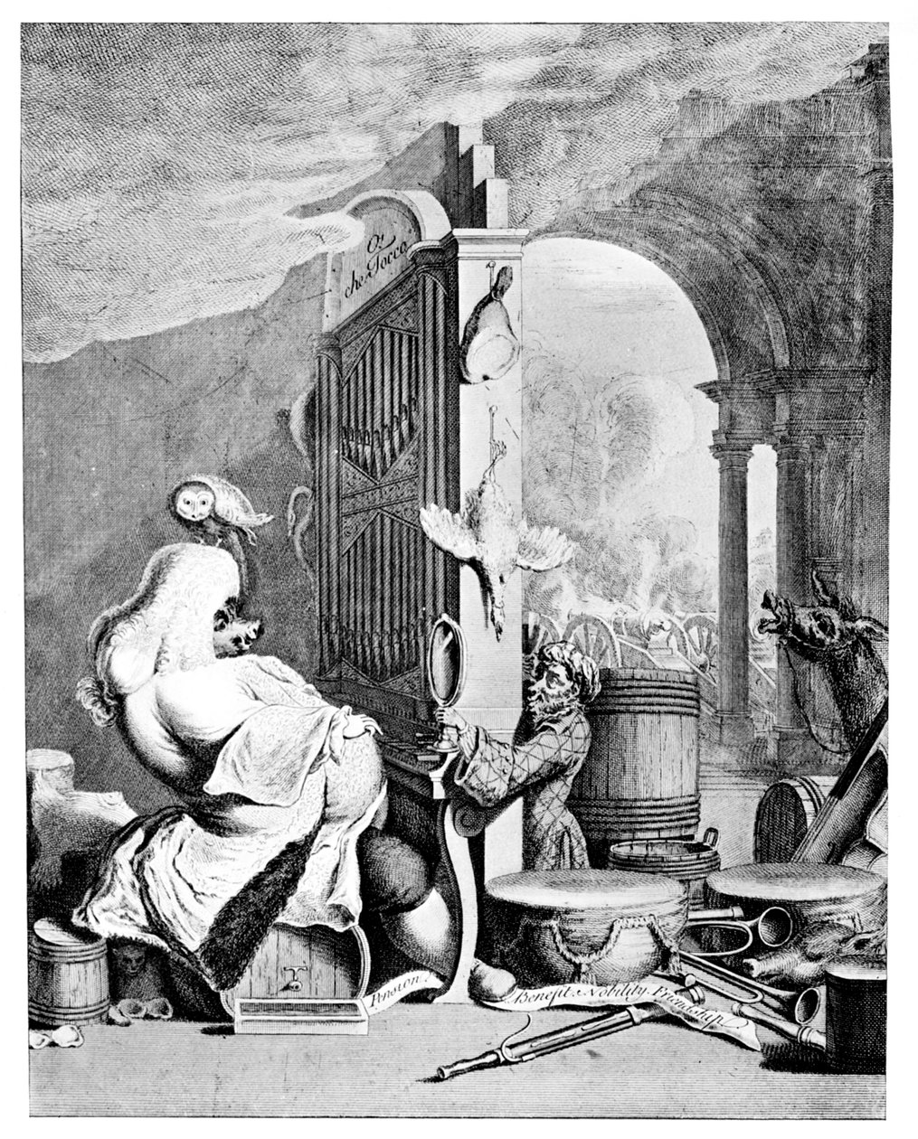 A bájos nyers, Szatíra Händelről, 1754 alkotó: Unbekannt