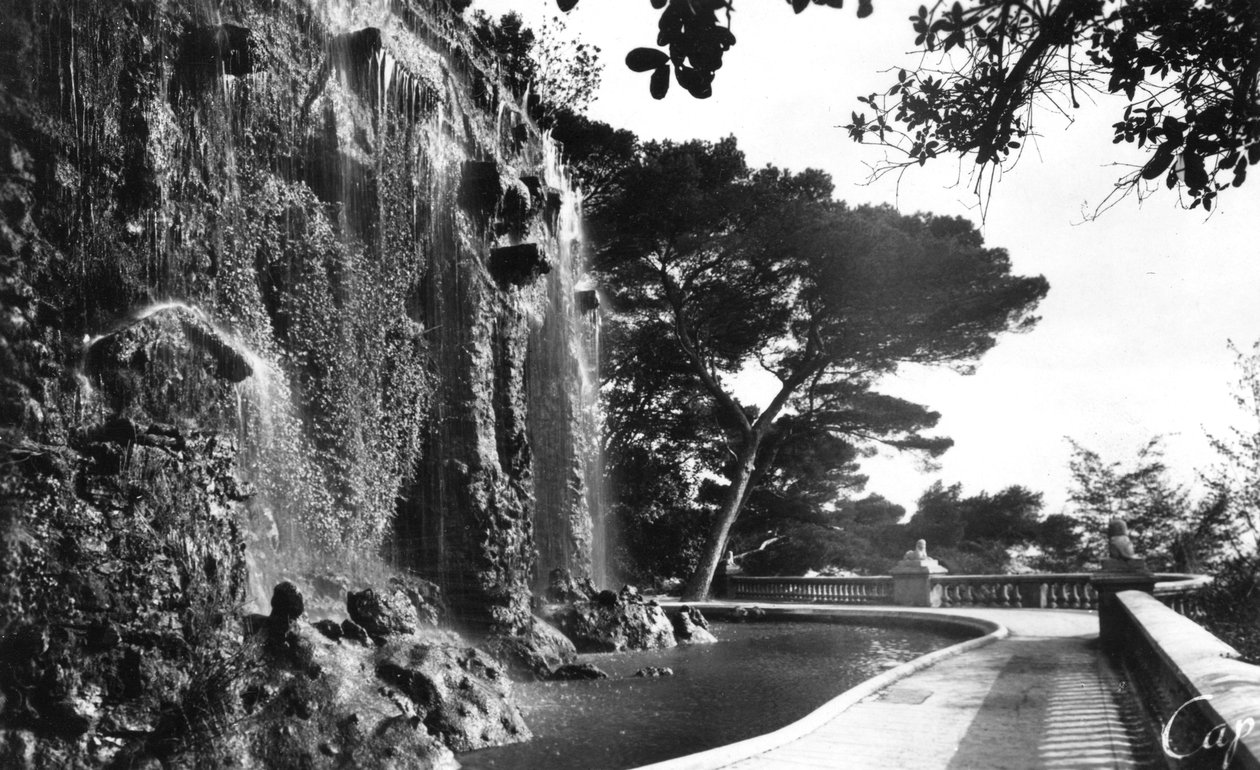 A Chateau-vízesés, Nizza, Dél-Franciaország, XX. század eleje alkotó: Unbekannt