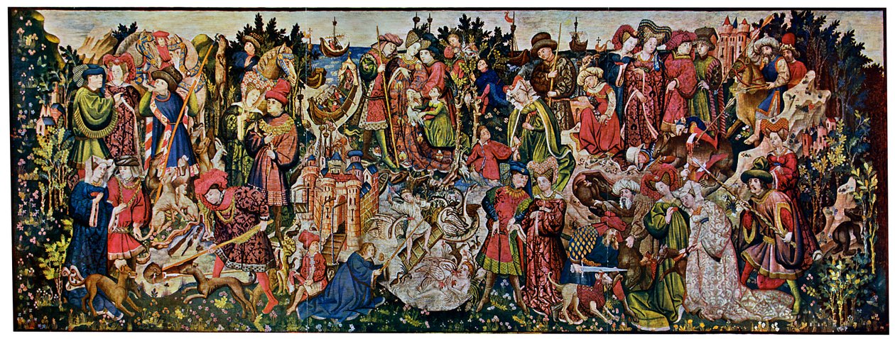 A Chatsworth Hunting Tapestries, a sorozat első része, 1930 alkotó: Unbekannt