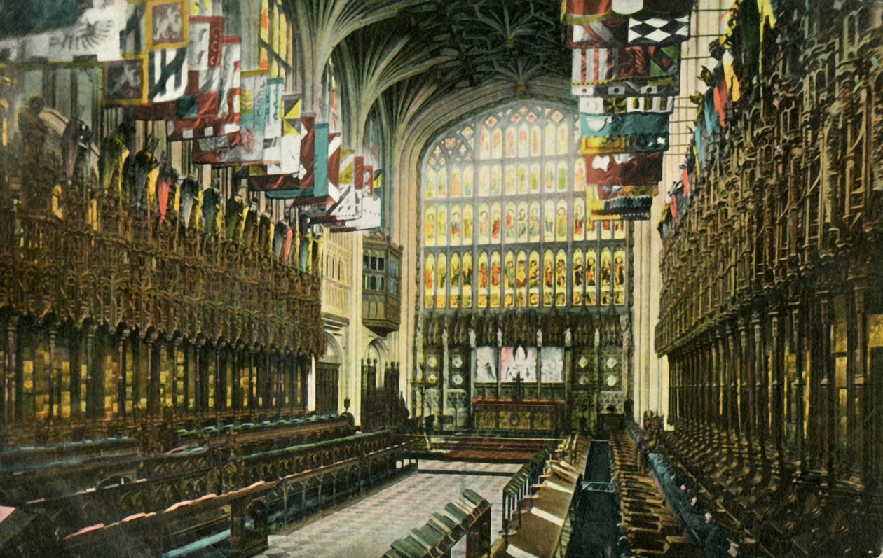 A kórus a St Georges kápolnában, a windsori kastélyban, 1904. alkotó: Unbekannt