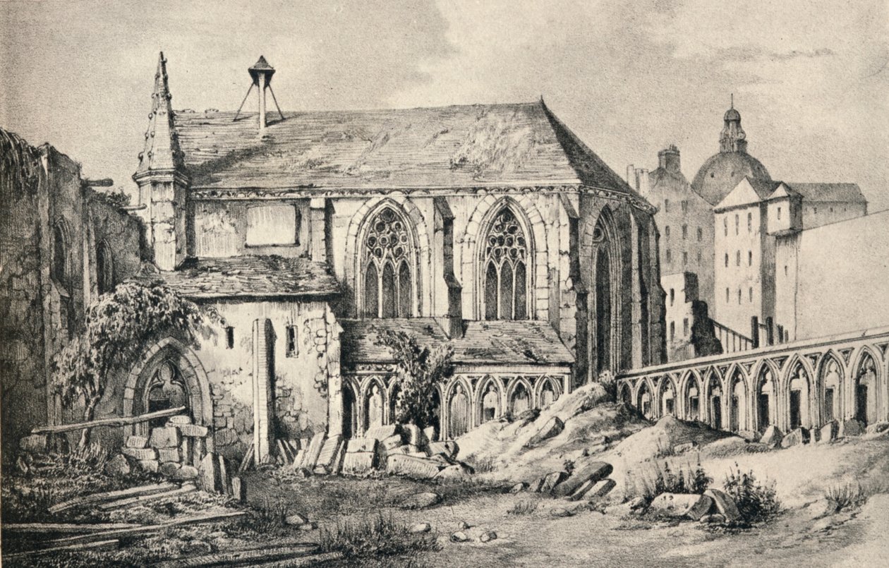 A Cluny-i Főiskola temploma és kolostora 1824-ben, 1915-ben alkotó: Unbekannt