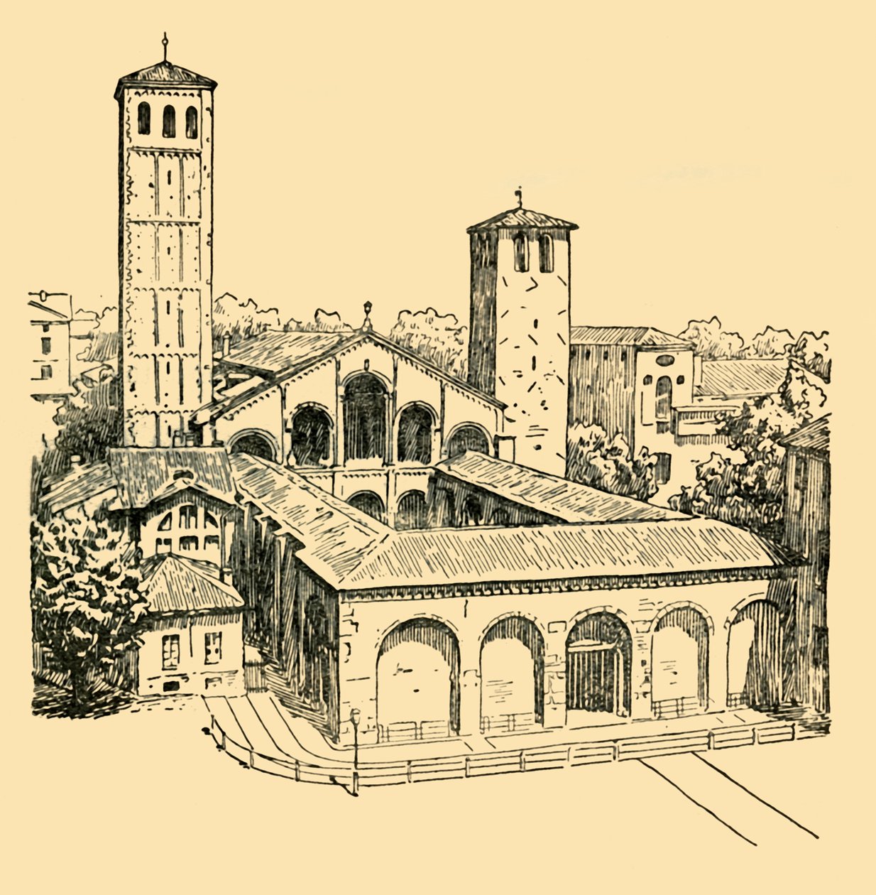 A milánói Szent Ambrus-templom, 1930. alkotó: Unbekannt