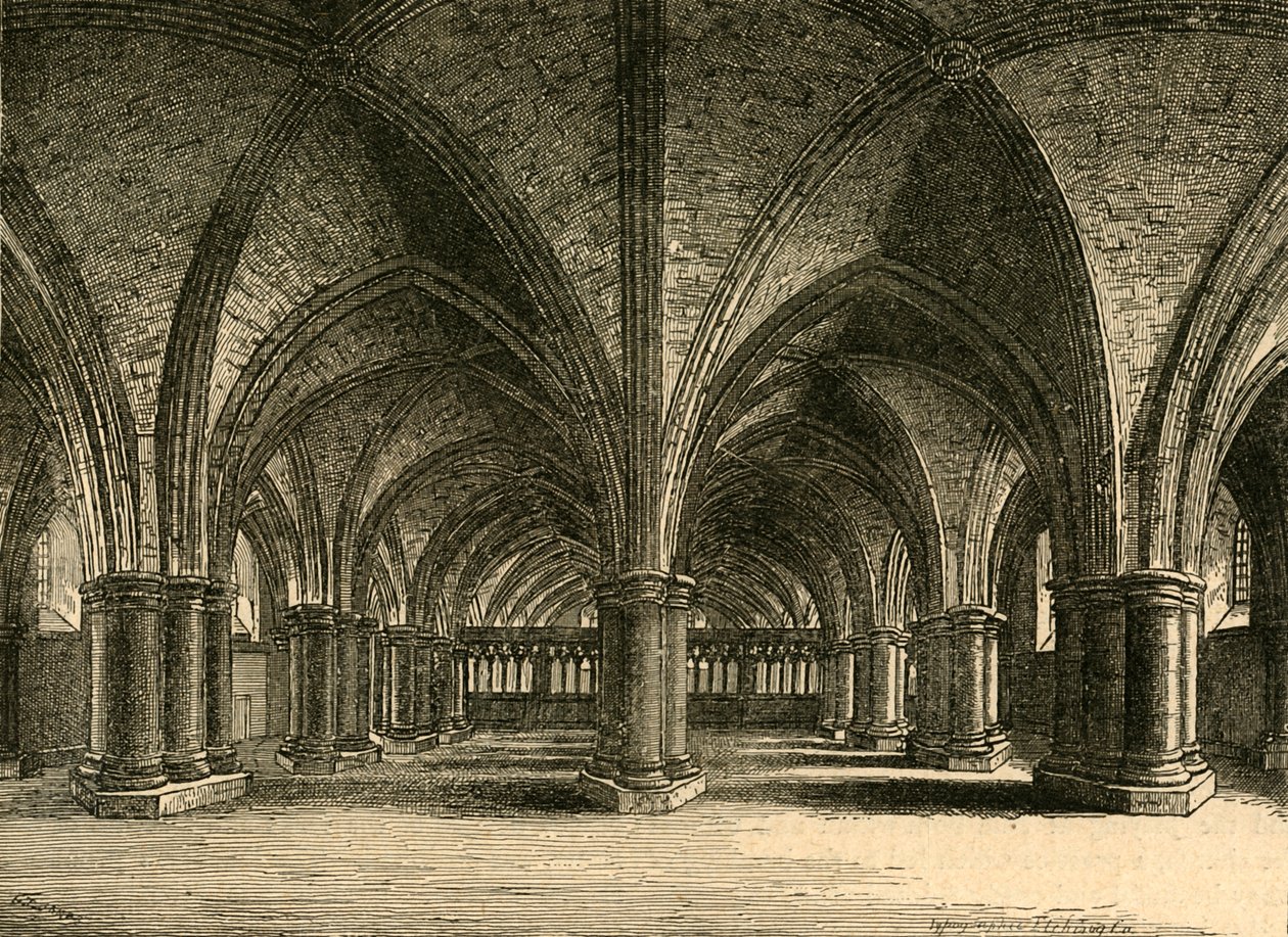 A Szent Hit temploma, a régi Szent Pálok kriptája, Hollar nézetéből, 1897. alkotó: Unbekannt