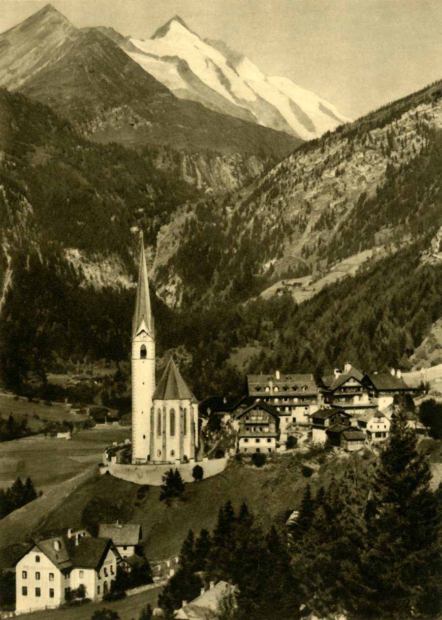 A Szent Vince-templom, Heiligenblut am Großglockner, Ausztria, 1935. alkotó: Unbekannt