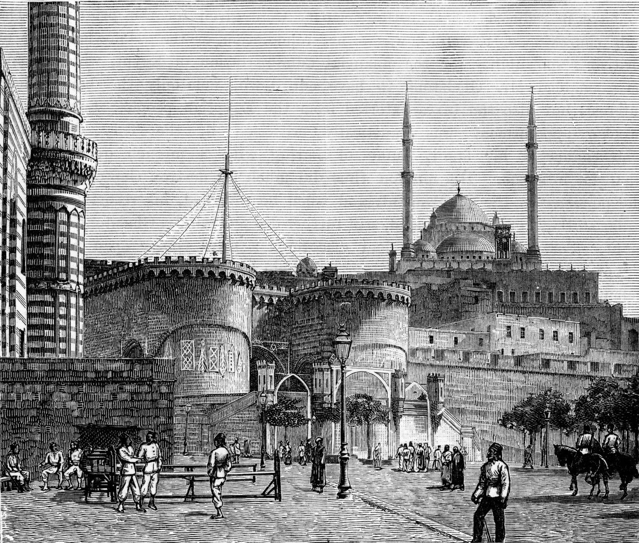 A Citadella, Kairó, Egyiptom, 1900 alkotó: Unbekannt