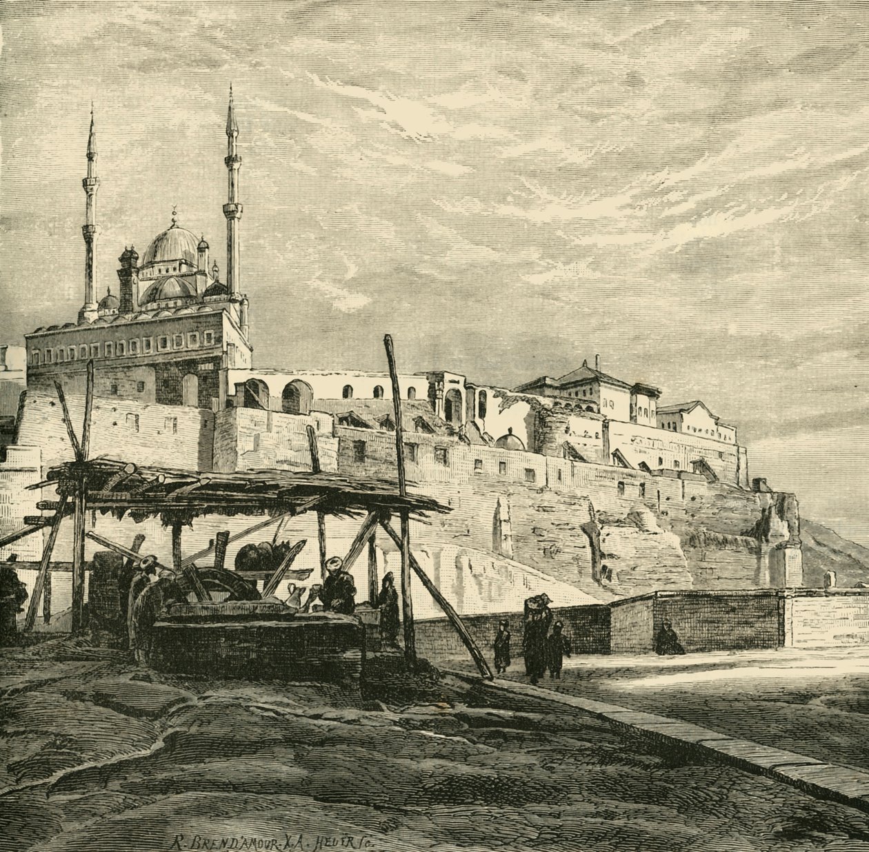 A kairói citadella, amelyet Szaladin épített, 1890. alkotó: Unbekannt