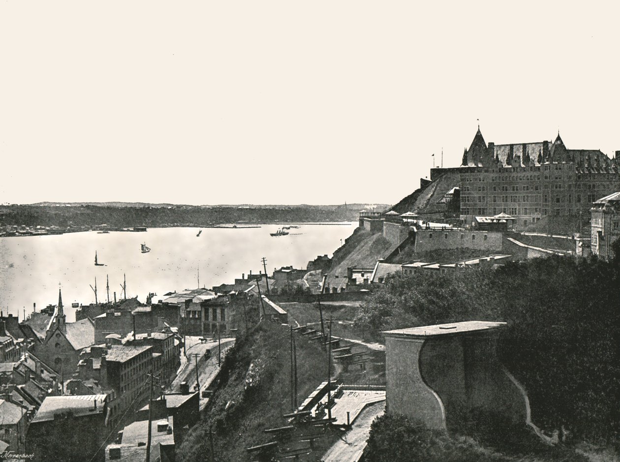 A Citadelle és a Szent Lőrinc folyó, Quebec, Kanada, 1895. alkotó: Unbekannt