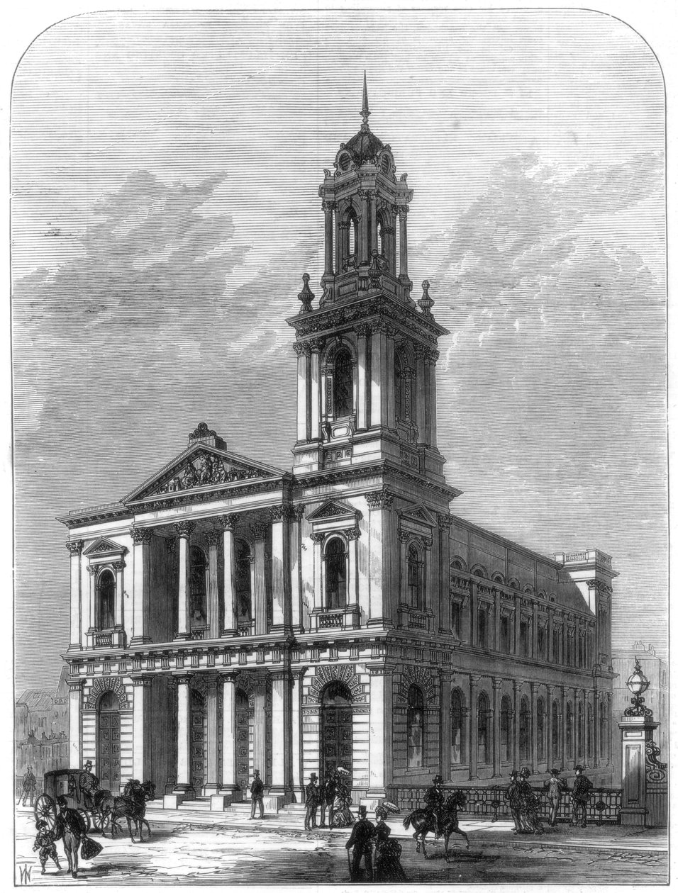 The City Temple, Holborn Viaduct, London, 1875 alkotó: Unbekannt