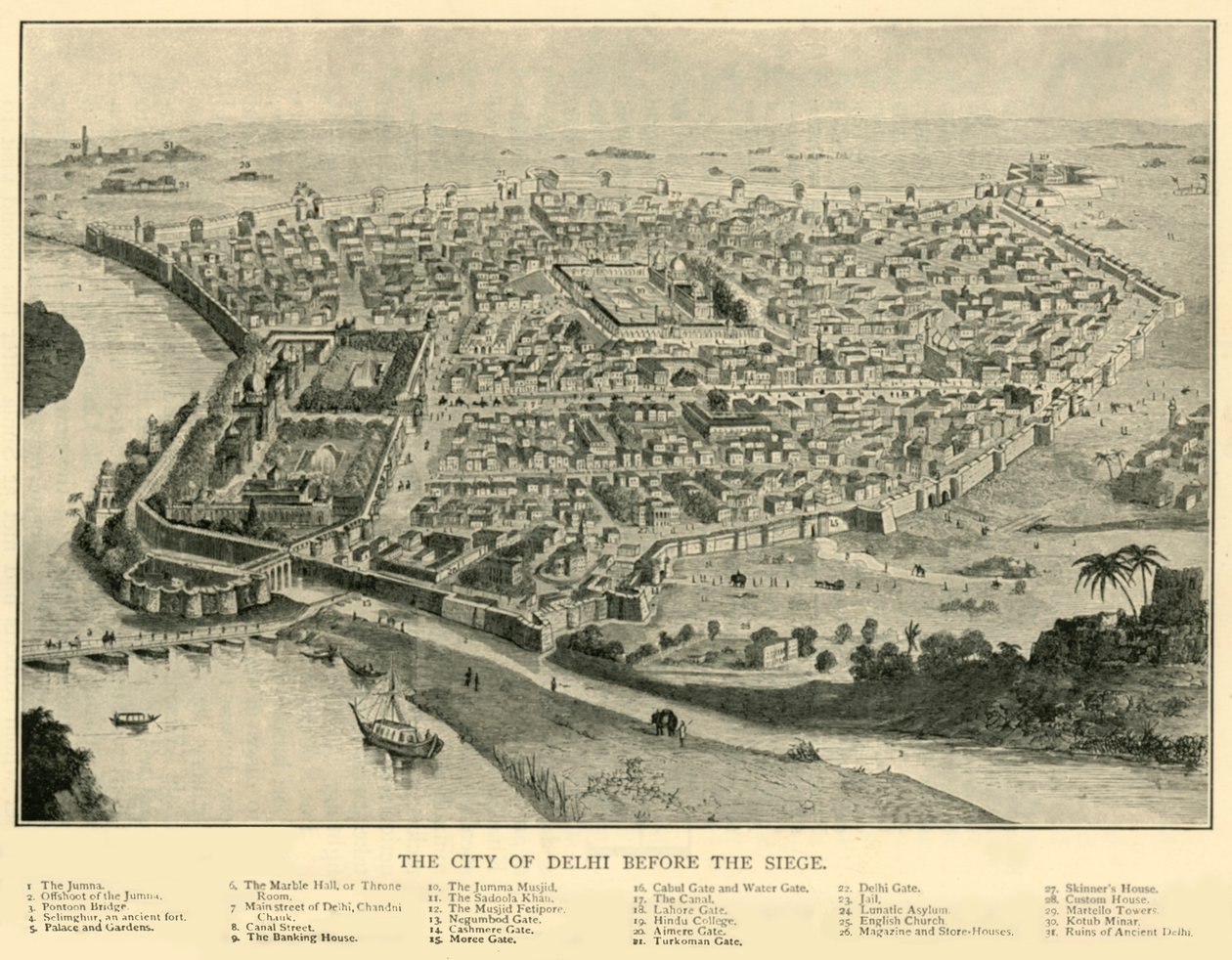 Delhi városa az ostrom előtt, 1901. alkotó: Unbekannt