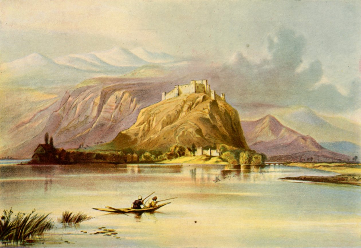 Srinagar városa, Kasmír és Hurri Purbut erőd, 1840-es évek, 1901. alkotó: Unbekannt