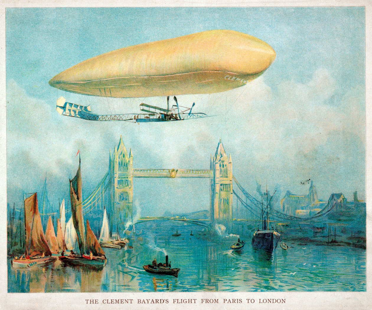 „A Clement-Bayard járata Párizsból Londonba”, 1908 alkotó: Unbekannt