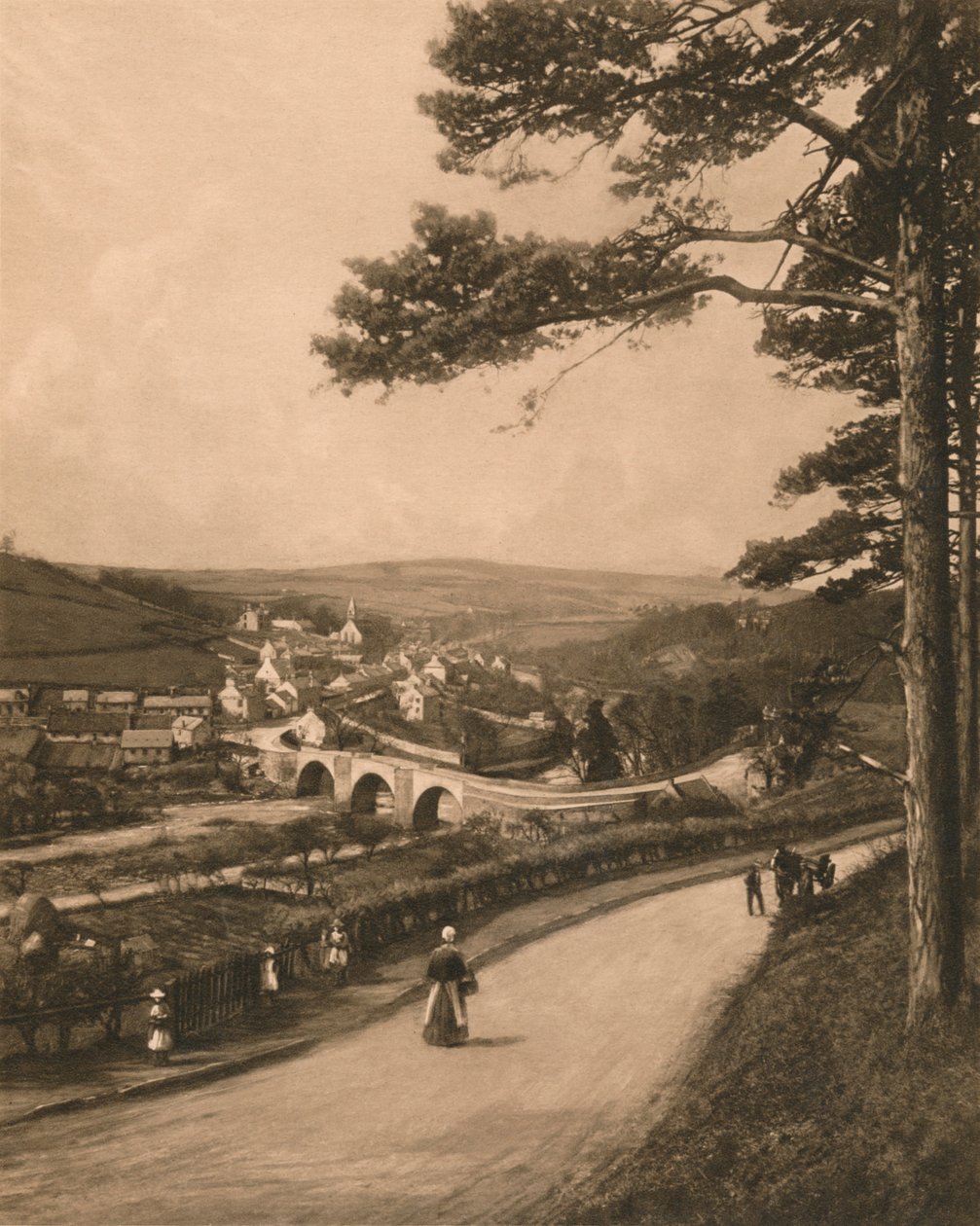 A Clyde a Kirkfieldbankban, a Lanark melletti Braes-ből, 1902 alkotó: Unbekannt
