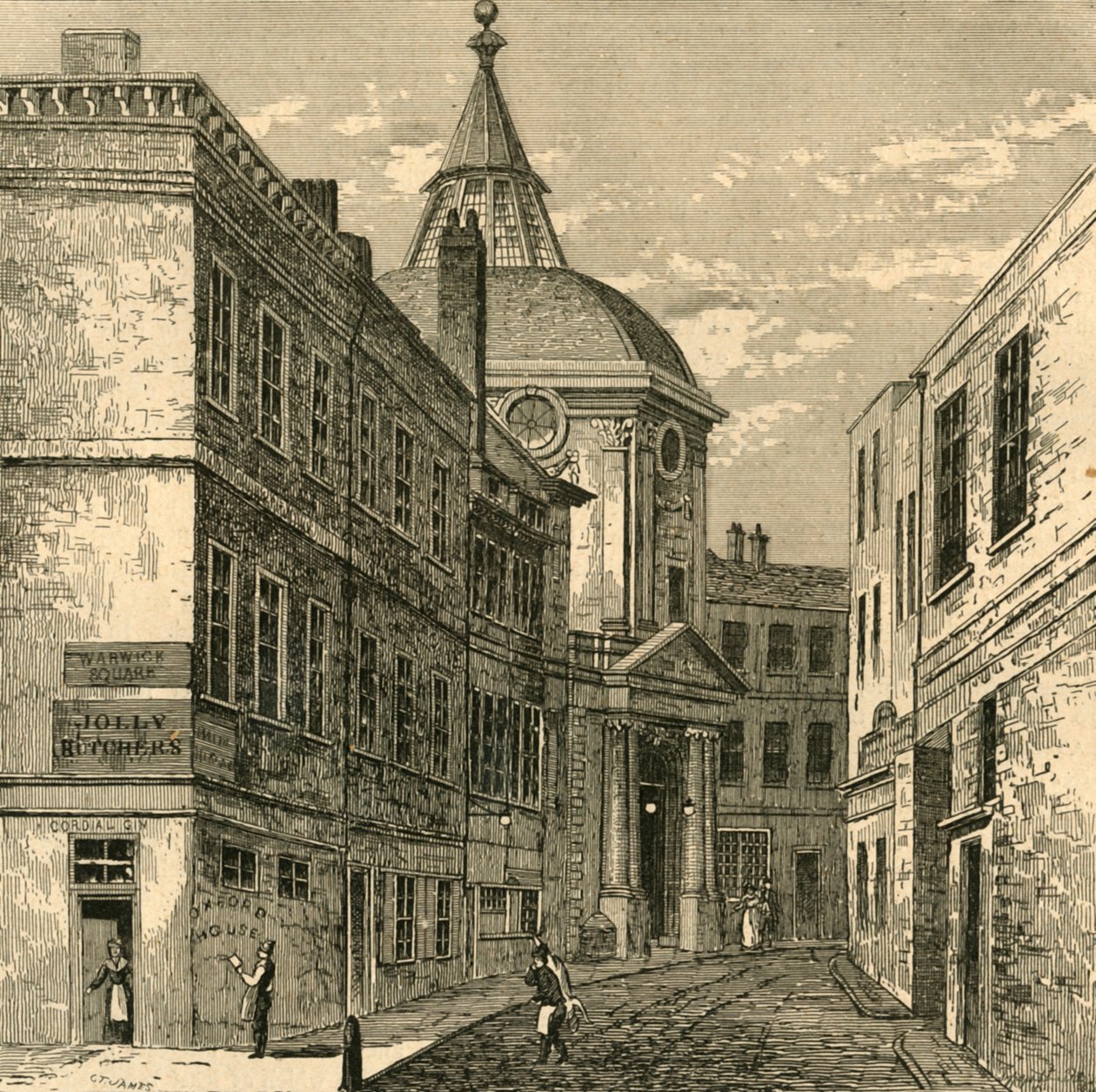 The College of Physicians, Warwick Lane, 1868, 1897. alkotó: Unbekannt