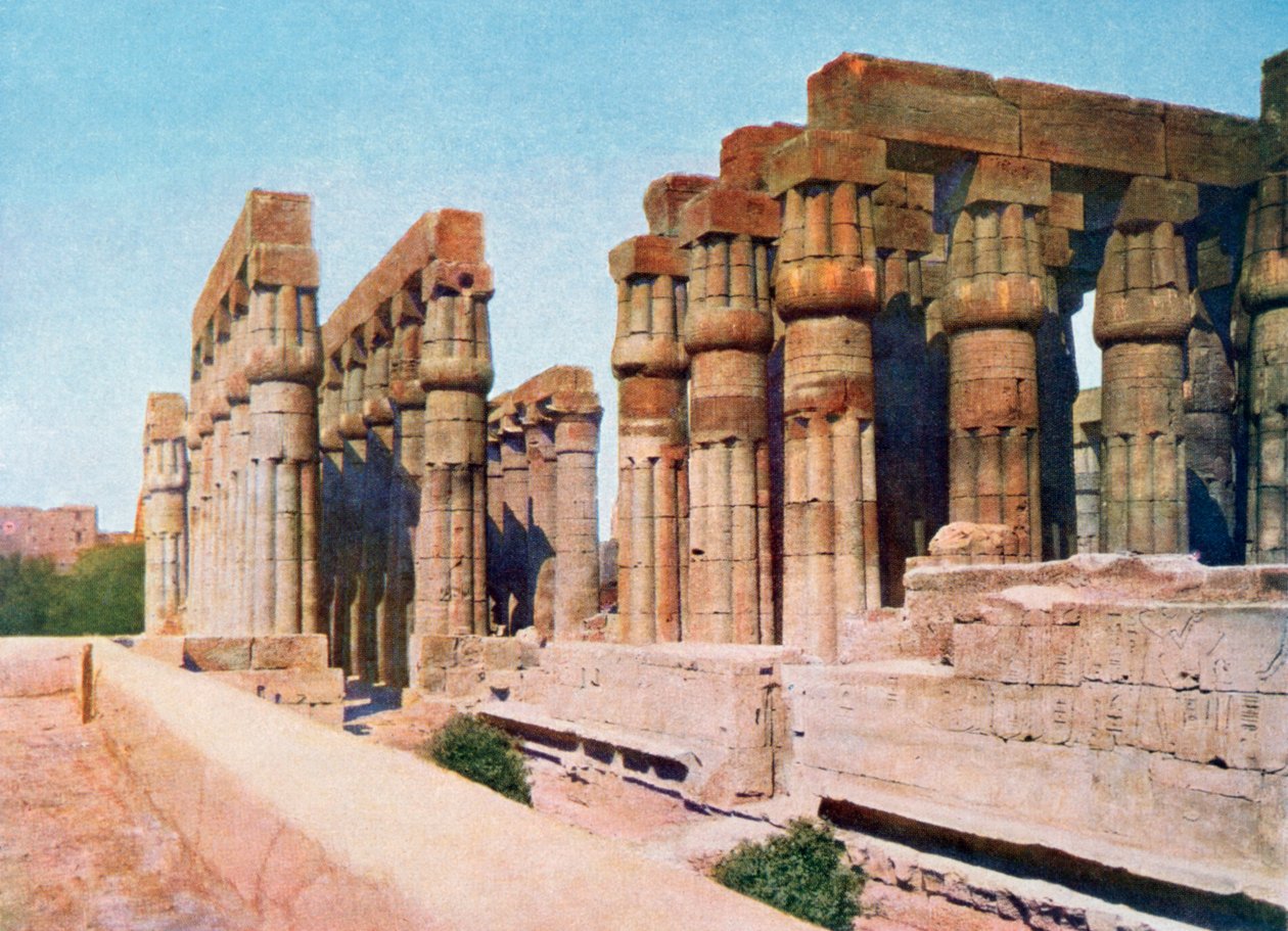 III. Amenhotep oszlopcsarnoka, Luxor temploma, Egyiptom, XX. század alkotó: Unbekannt