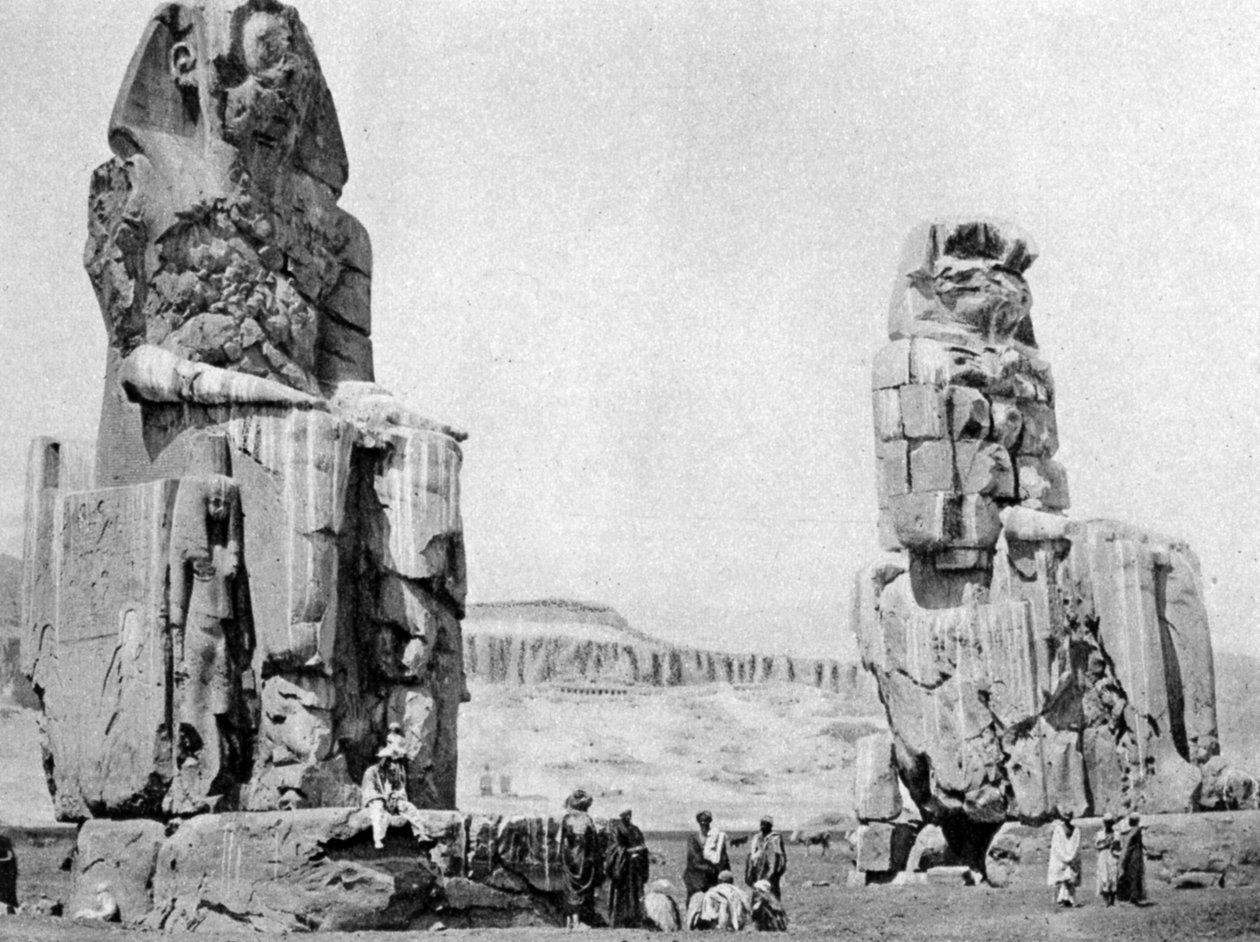 A memnoni kolosszusok, Luxor Théba, Egyiptom, 1922 alkotó: Unbekannt