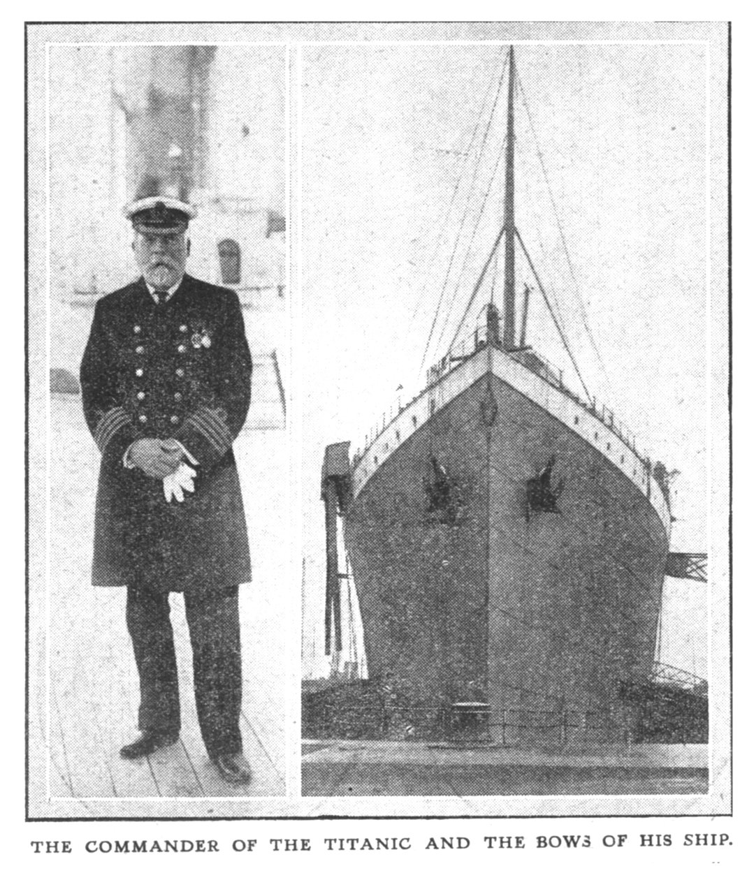 A Titanic parancsnoka és hajója orjai, 1912. április 20. alkotó: Unbekannt