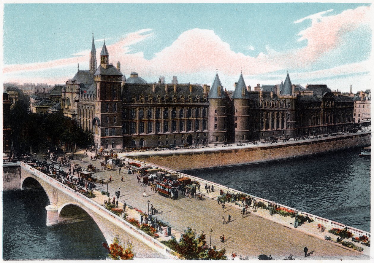 A Conciergerie és a Pont Neuf, Párizs, 1900 alkotó: Unbekannt
