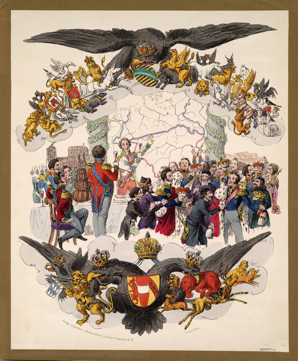 A bécsi karikatúra kongresszusa, 1815 alkotó: Unbekannt