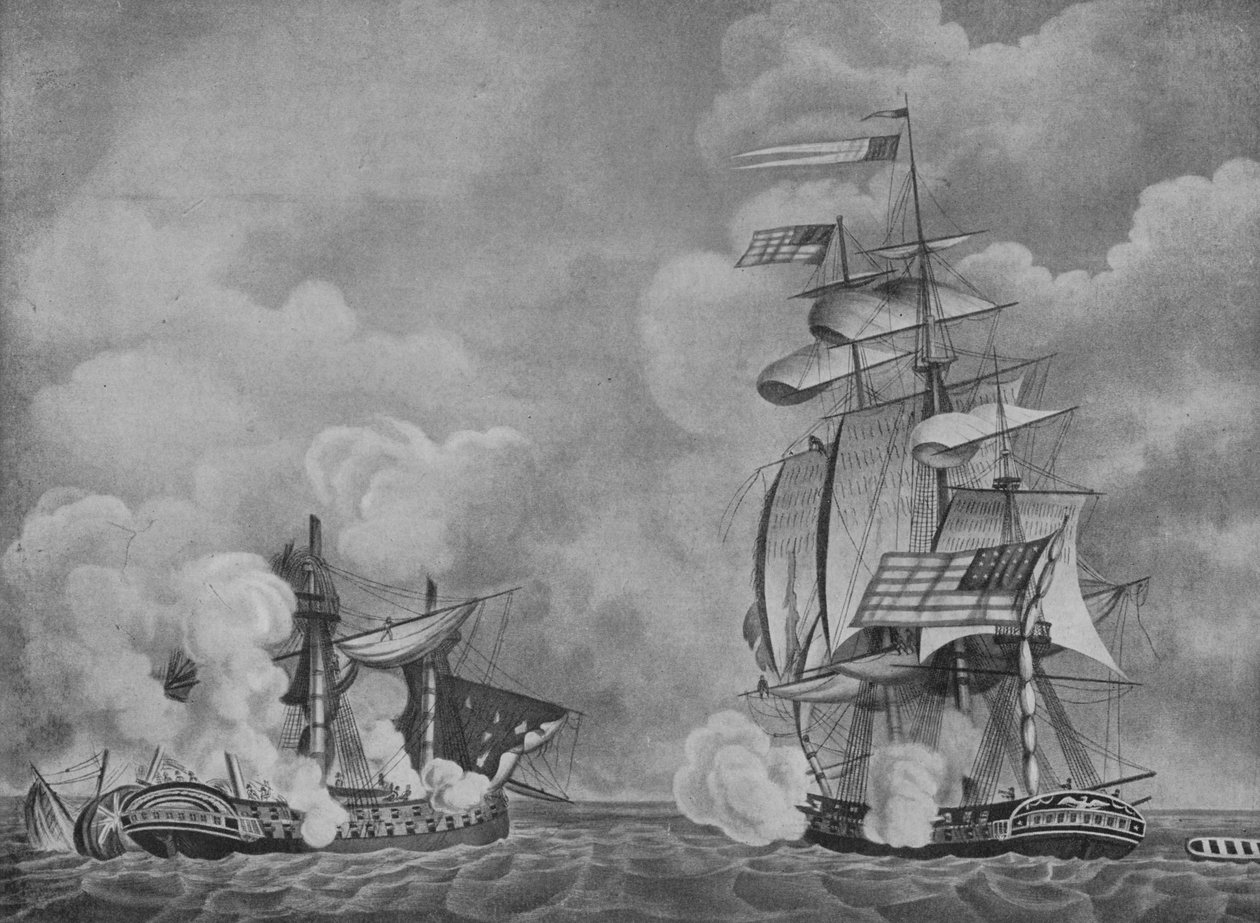 Az alkotmány és a Guerriere, c1813 alkotó: Unbekannt