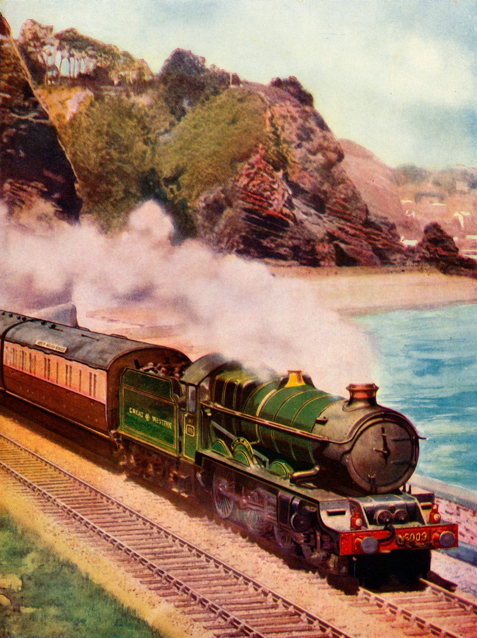 A Cornish Riviera Express, amelyet egy King osztályú mozdony rajzolt, 1935-36. alkotó: Unbekannt