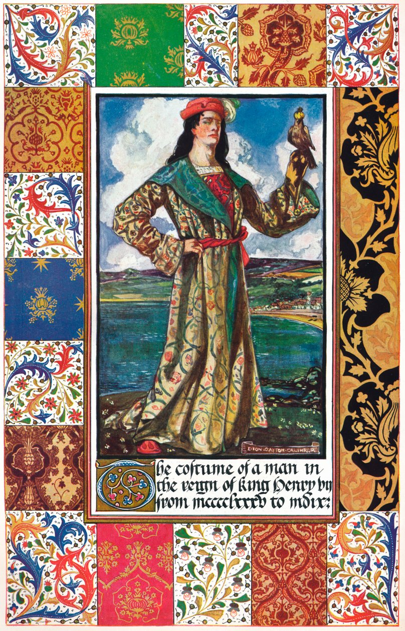 Egy férfi jelmeze VII. Henrik király uralkodása idején, 15. század, 1904 alkotó: Unbekannt