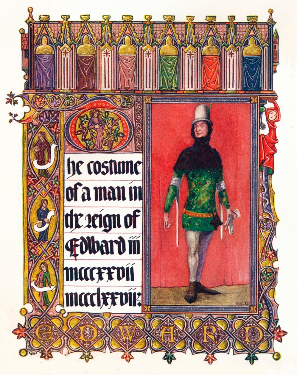 Egy férfi jelmeze III. Edward uralkodása idején, c1353 alkotó: Unbekannt