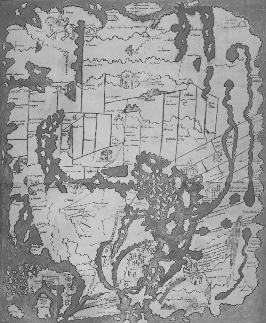 A Cottoniana vagy angolszász térkép MS Tib. BV, c995, 1903 alkotó: Unbekannt