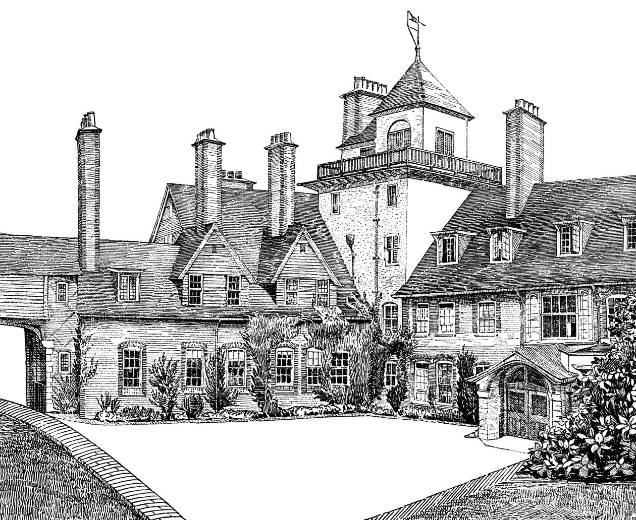 The Court Yard, Standen, East Grinstead, 1900 alkotó: Unbekannt
