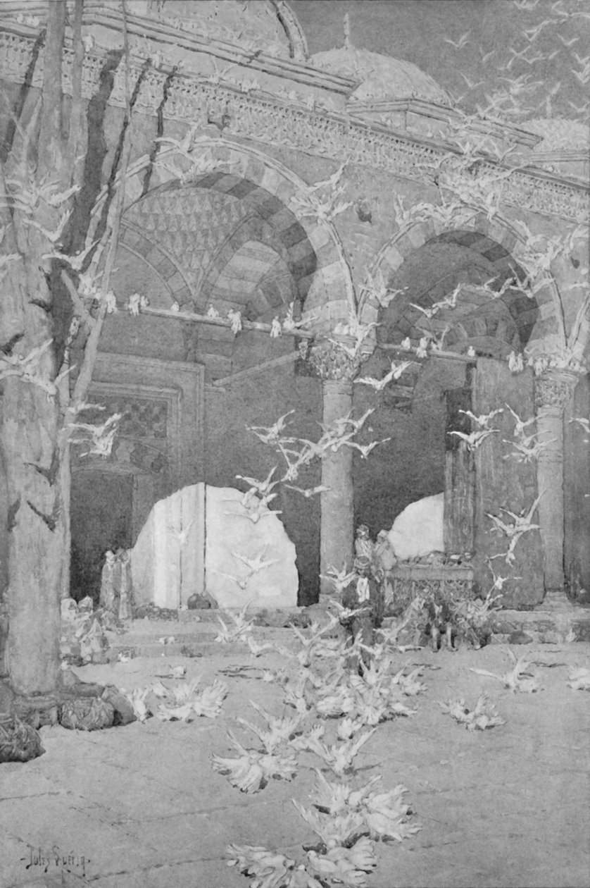 A galambok mecset udvara, 1913 alkotó: Unbekannt