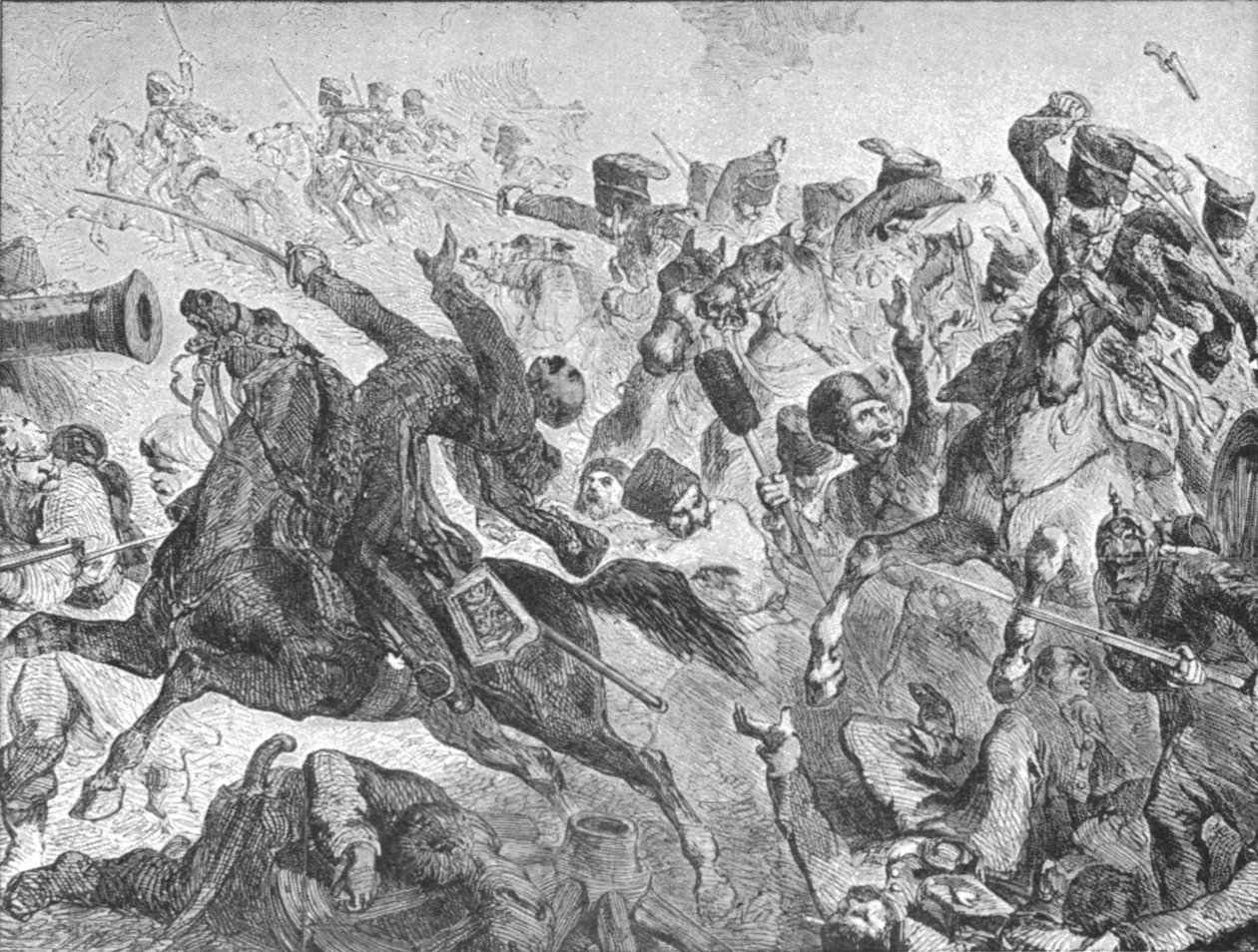 A krími háború, 1854-56: A balaclavai csata: A könnyű brigád rohama, 1854, 1901. alkotó: Unbekannt