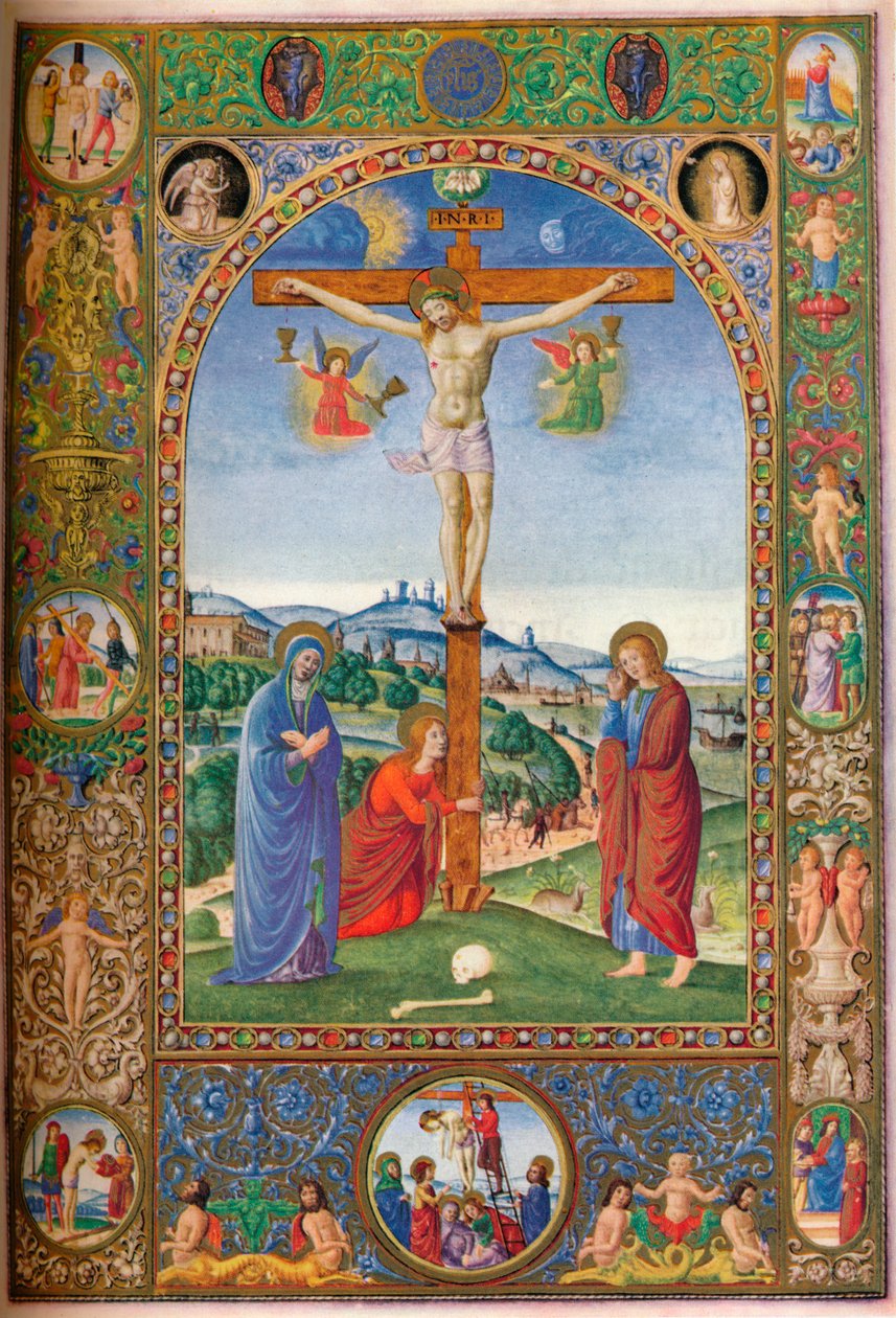 A keresztre feszítés: Szűzzel, Mária Magdolnával és Szent Jánossal, c1500, 1937 alkotó: Unbekannt