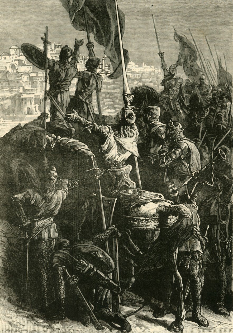 A keresztesek Jeruzsálem előtt, 1099, 1890. alkotó: Unbekannt
