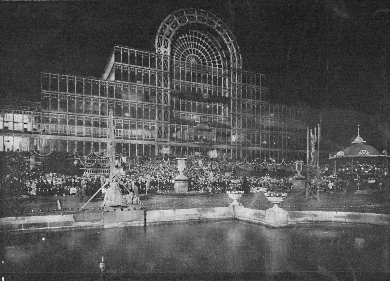 A Brock által megvilágított Kristálypalota, 1900 alkotó: Unbekannt