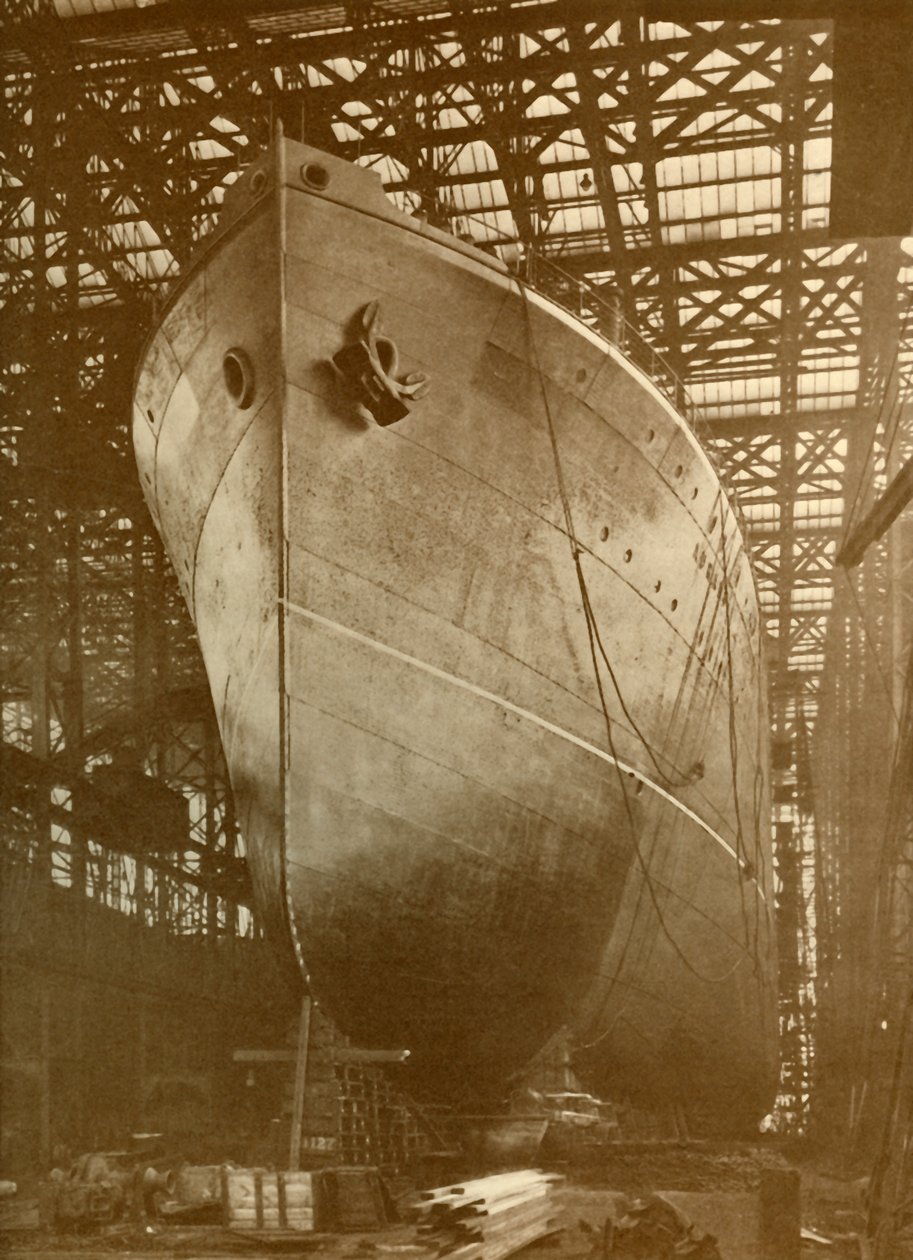 A Cunard Aurania 14 000 tonna a Newcastle-On-Tyne-i készleteken, 1930. alkotó: Unbekannt