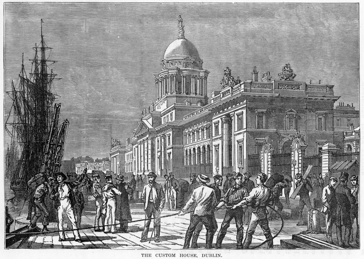 A vámház, Dublin, 19. század alkotó: Unbekannt