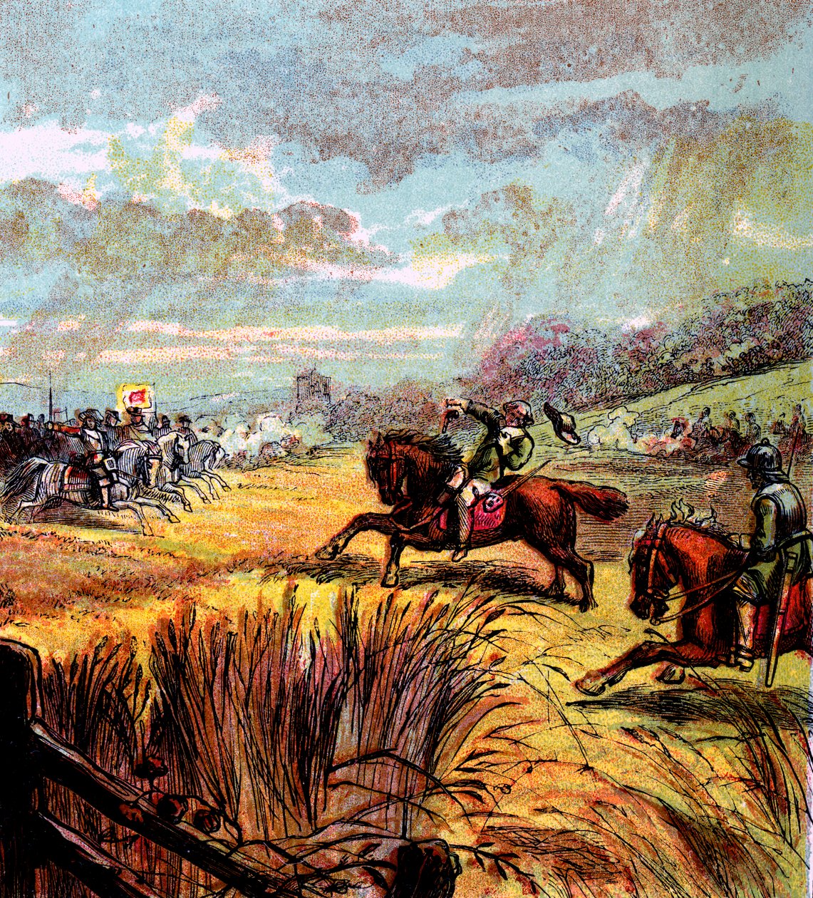 John Hampden halála, 1643, 1850 alkotó: Unbekannt