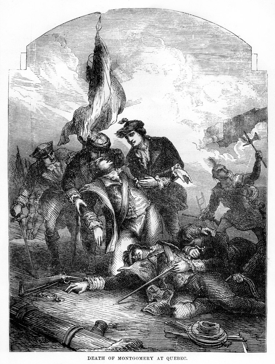 Richard Montgomery tábornok halála Quebecben, 1775, 1872 alkotó: Unbekannt