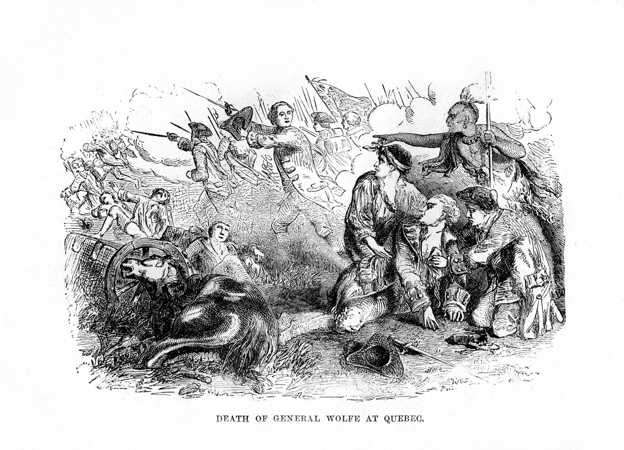Wolfe tábornok halála Quebecben, 1759, 1872 alkotó: Unbekannt