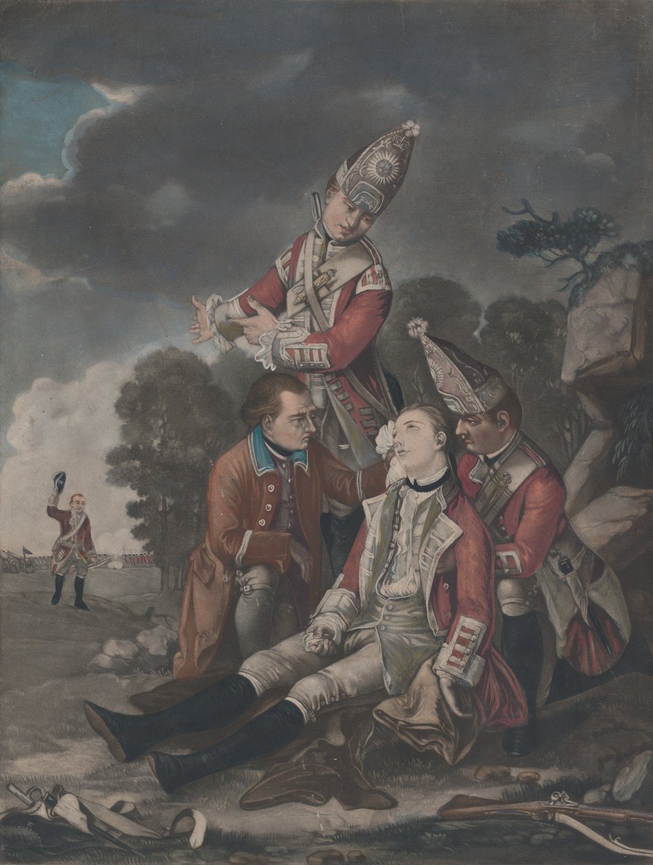 Wolfe tábornok halála Quebecben, 1759. szeptember, 1779. október 10. alkotó: Unbekannt