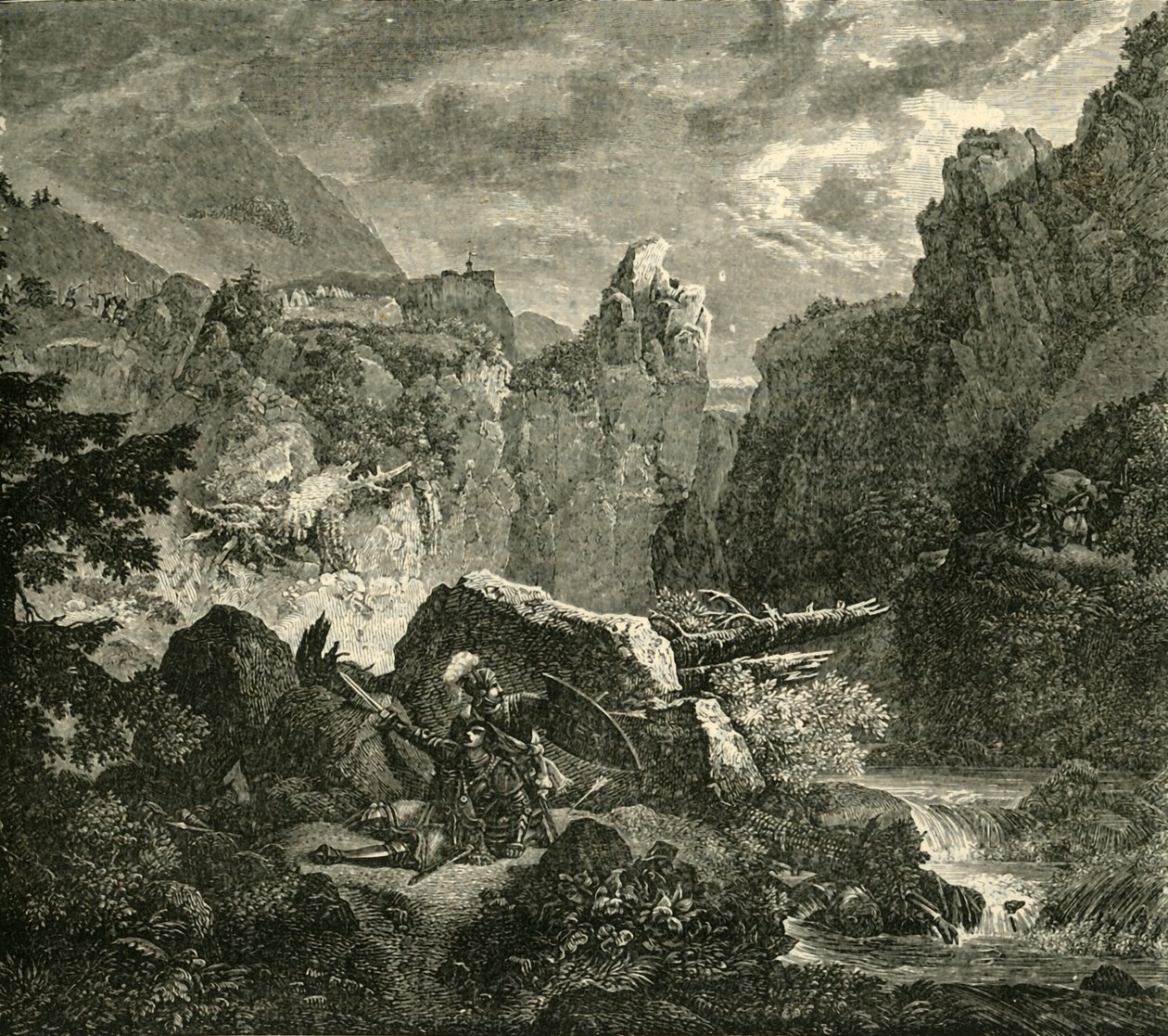 Roland halála Roncesvalles-ben, i.sz. 778, 1890. alkotó: Unbekannt