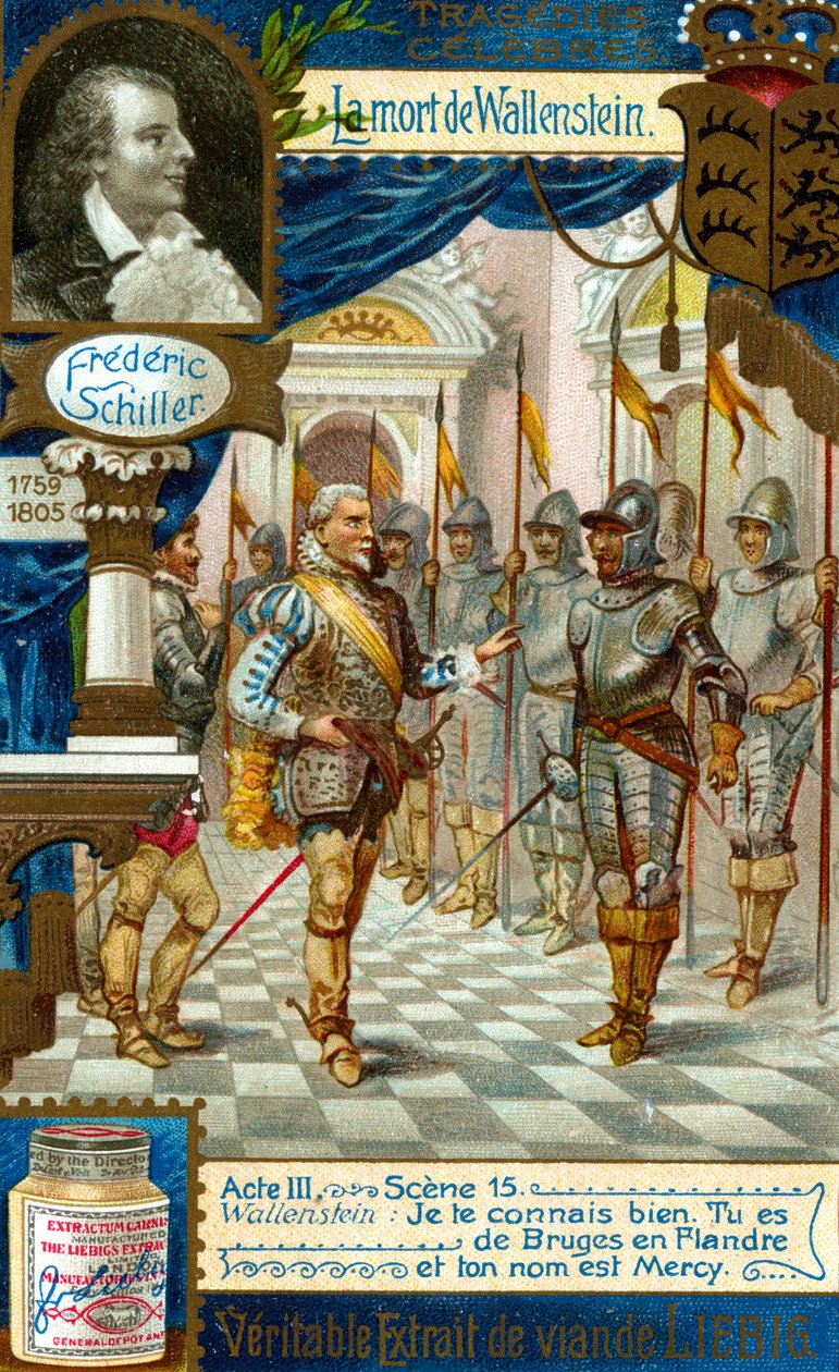 Friedrich Schiller Wallenstein halála 1759-1809, 1900 alkotó: Unbekannt