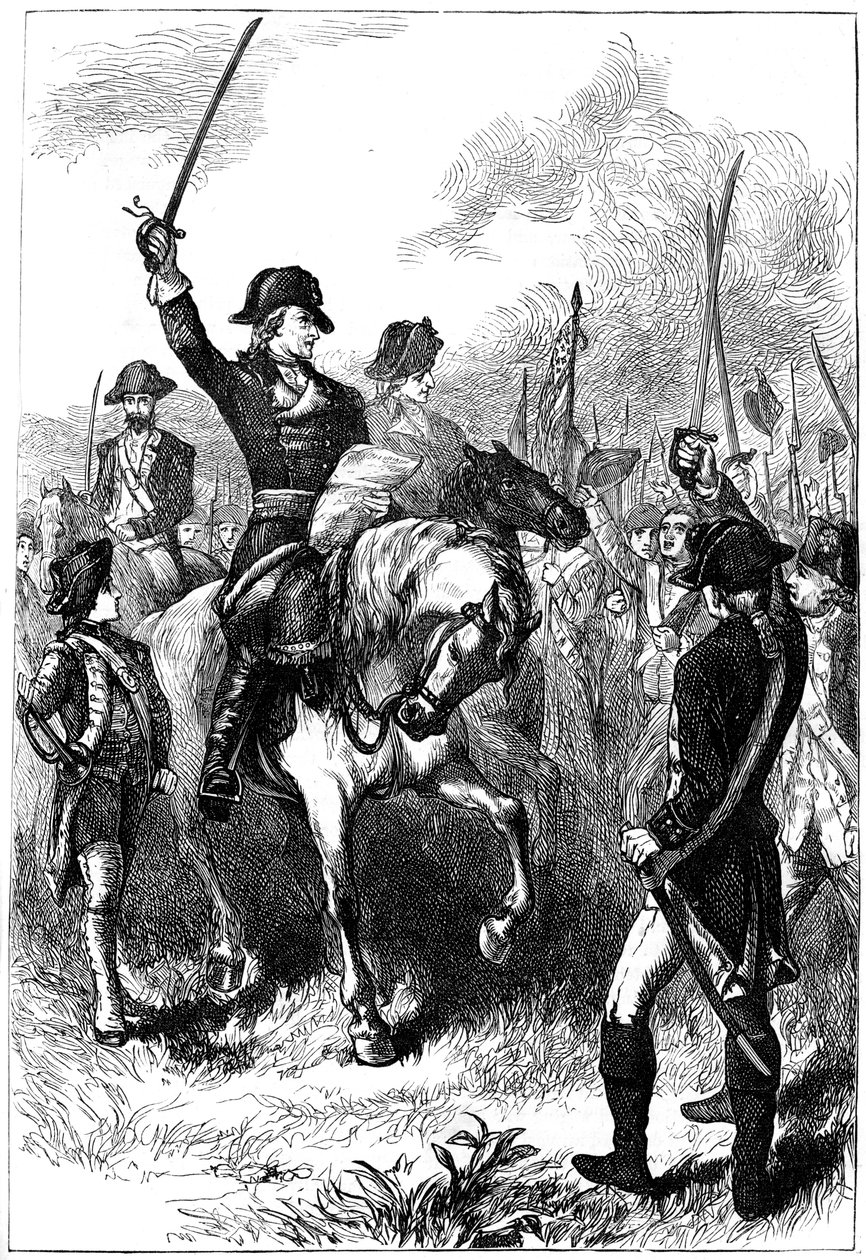 Az amerikai hadseregnek felolvasott Függetlenségi Nyilatkozat, 1776 c1880 alkotó: Unbekannt