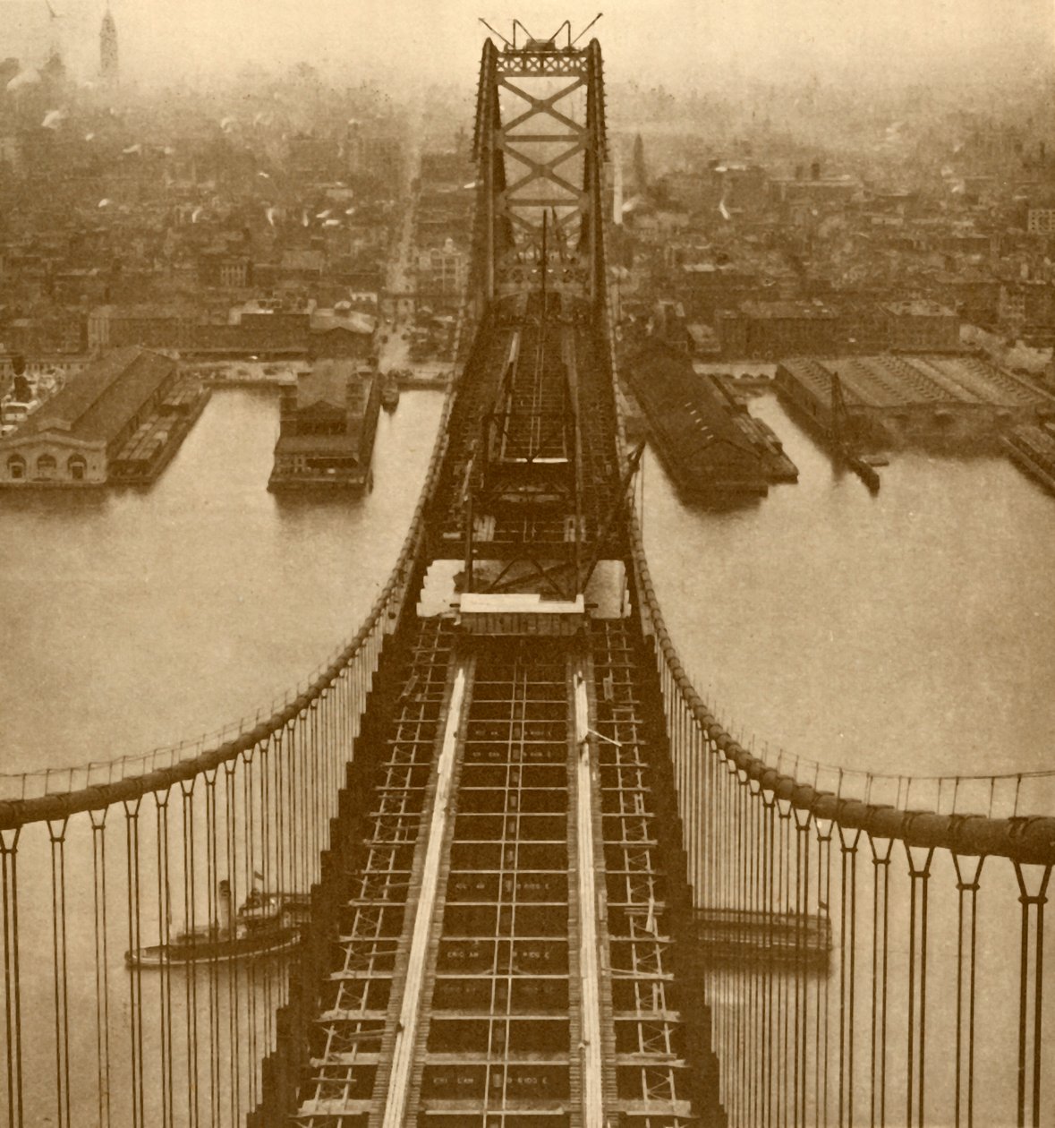 A Delaware folyó függőhídja, 1930. alkotó: Unbekannt