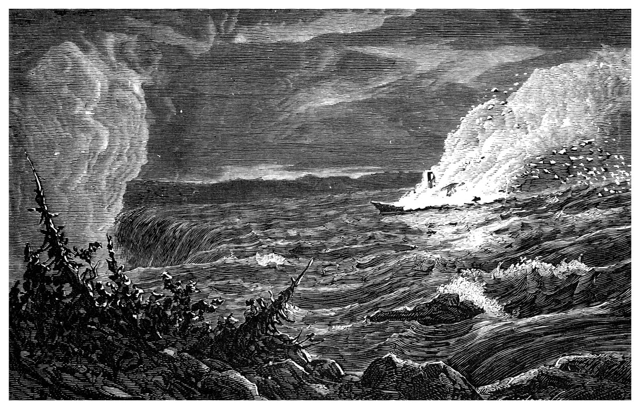 The Destruction of the Caroline, 1837, c1860 alkotó: Unbekannt