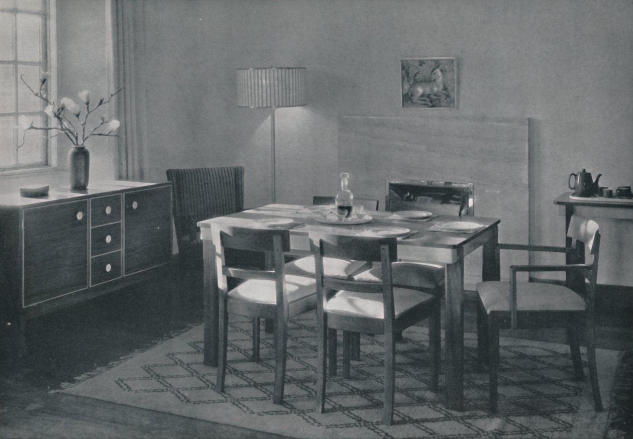 Az étkező - Dió és platán bútorok, 1942. alkotó: Unbekannt