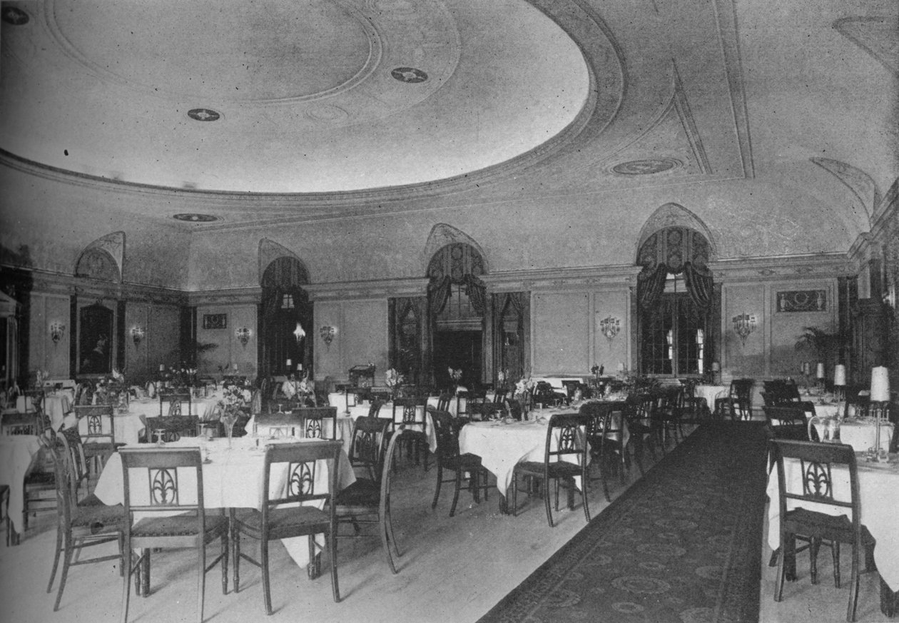 The Directoire Dining Room, Belmont Hotel, Chicago, Illinois, 1924 alkotó: Unbekannt