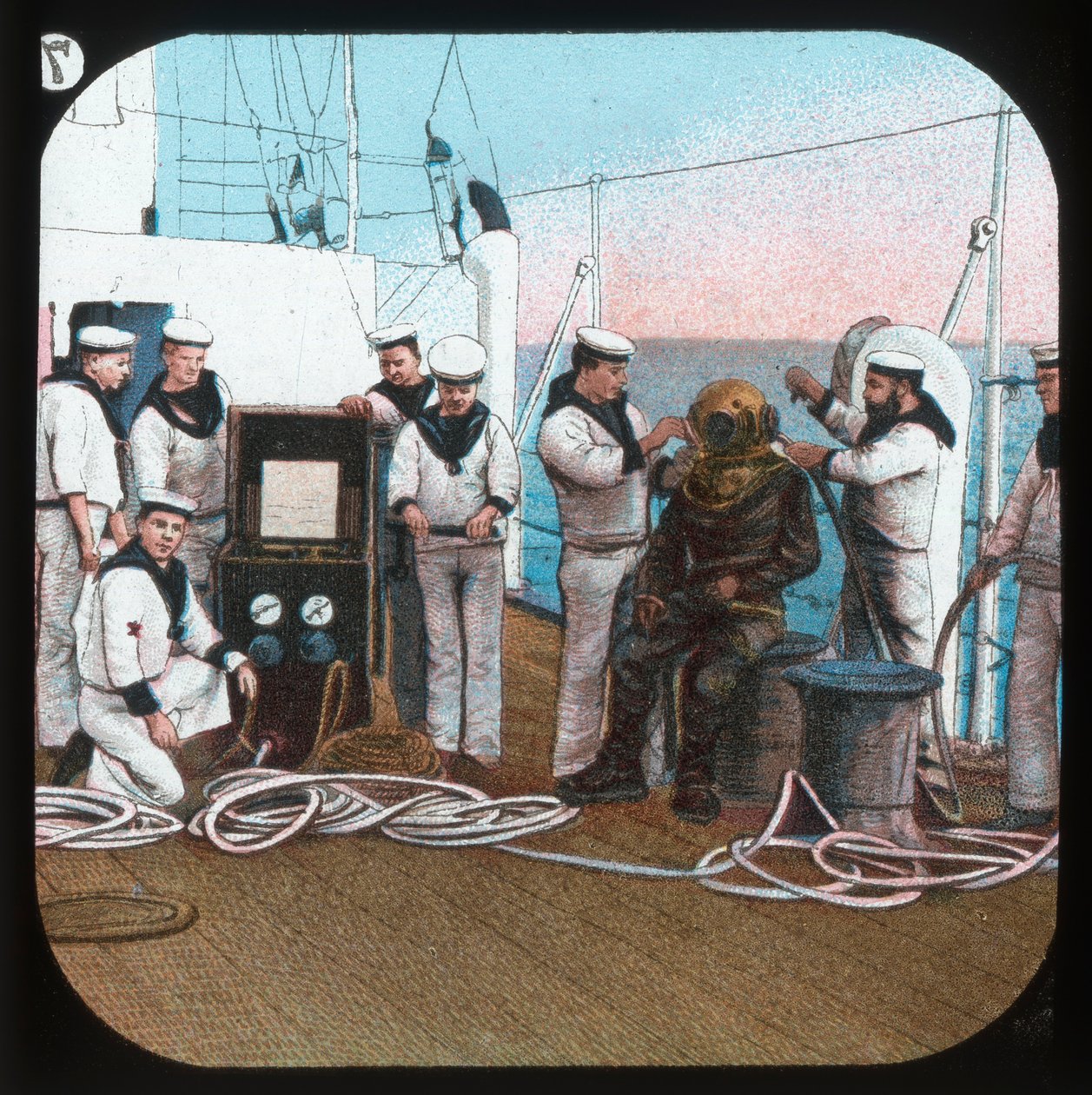 A búvár -- H.M.S. Blake, 1900. alkotó: Unbekannt