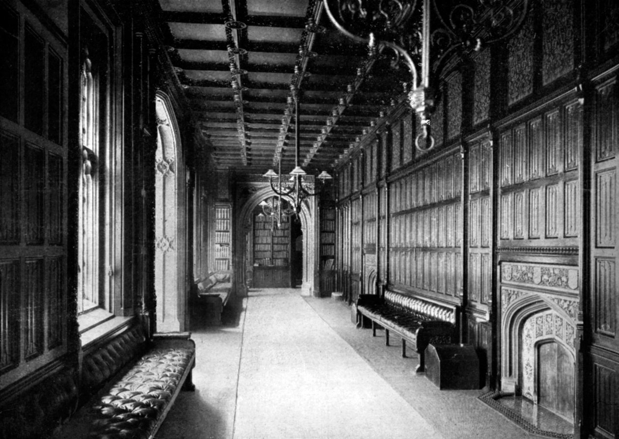 The Division Lobby, House of Commons, Westminster, London, 1926 alkotó: Unbekannt