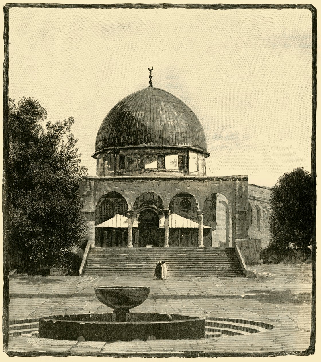 The Dome of the Rock, Jeruzsálem, 1890. alkotó: Unbekannt