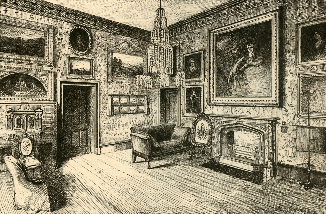 A rajzszoba Abbotsfordban, 1882. alkotó: Unbekannt